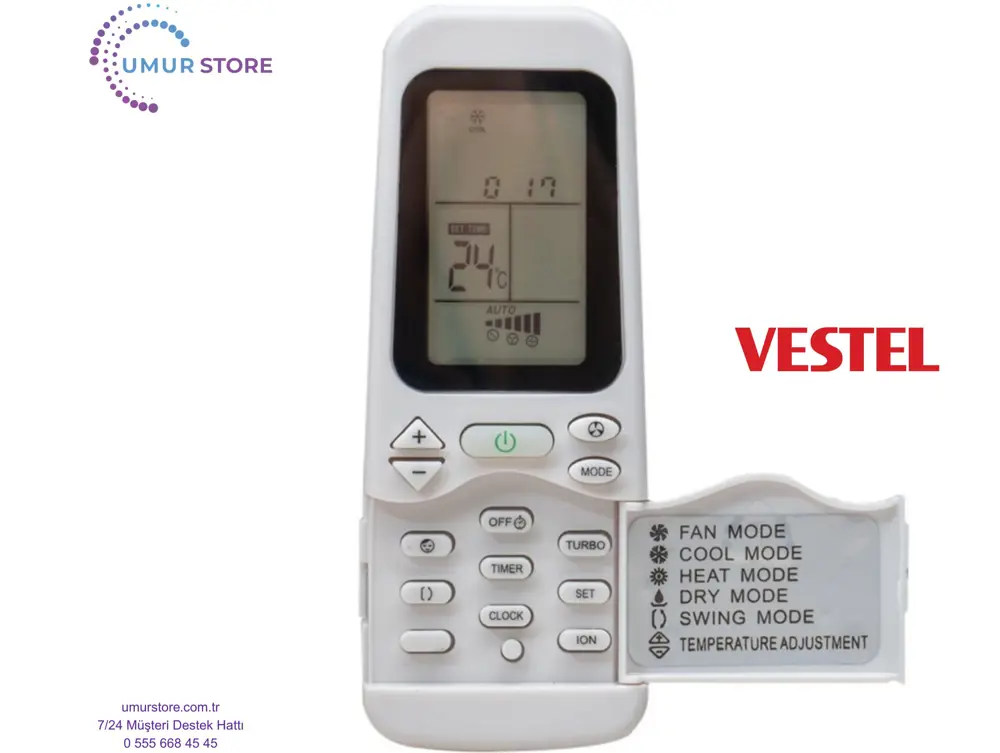 Vestel Bio Plus 15 Klima Kumandası Vestel Bio Plus 15 Klima Kumandası