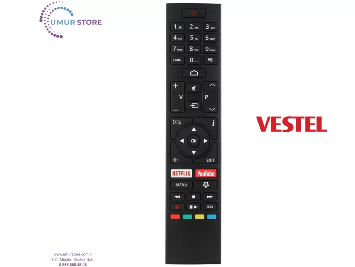 Vestel İle Uyumlu 43UA9600 4K Android Smart LED TV Kumandası – Mi