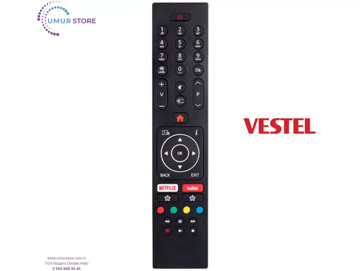 Vestel İle Uyumlu 50UD8100 4K Smart Led Tv Kumandası Vestel İle Uyumlu 50UD8100 4K Smart Led Tv Kumandası