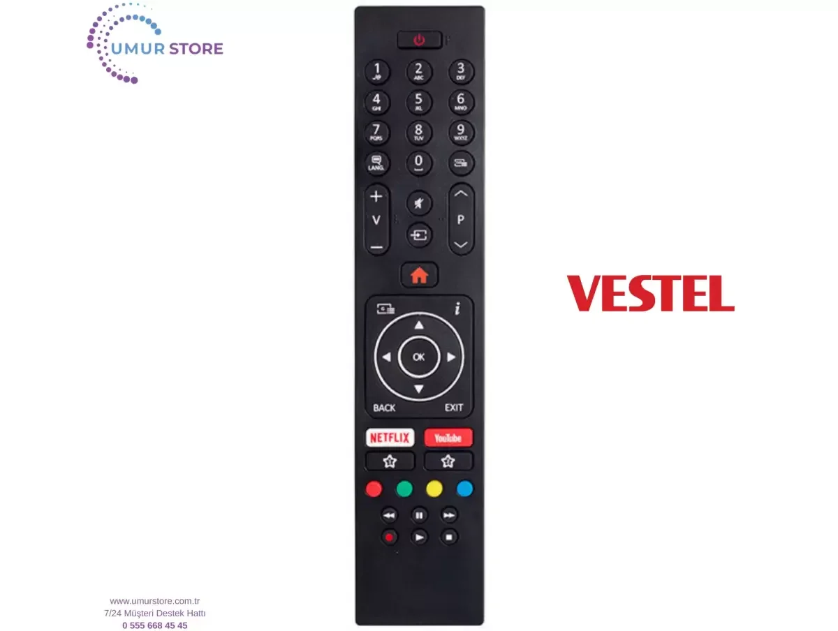 Vestel İle Uyumlu 55UD8200 55” 4K Led Televizyon Kumandası