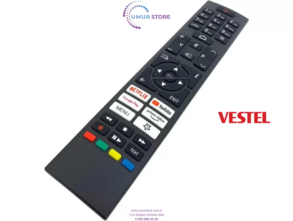 Vestel  İle Uyumlu 75UT9740 Smart Tv Kumandası-Mikrofonsuz