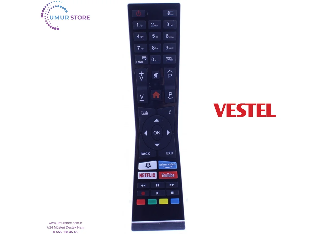 VESTEL İle Uyumlu Uydu Alıcılı Smart Led Tv Kumandası Netflix Pri VESTEL İle Uyumlu Uydu Alıcılı Smart Led Tv Kumandası Netflix Pri