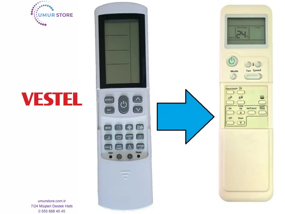 Vestel İnverter Klima Kumandası Vestel İnverter Klima Kumandası