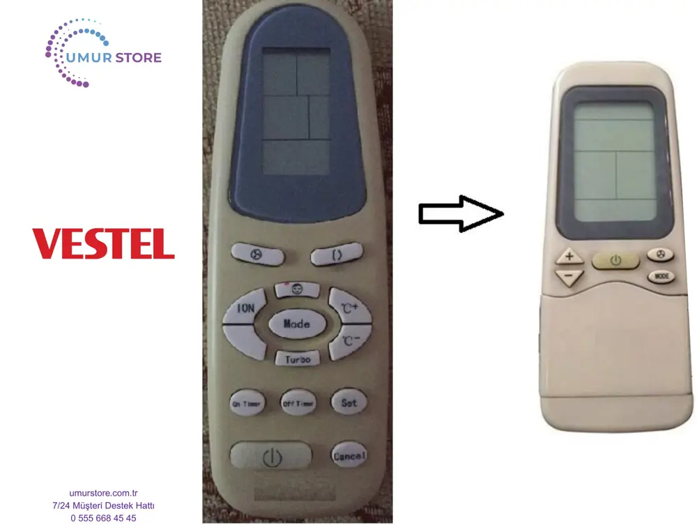 Vestel Klima Kumandası-Eşdeğer