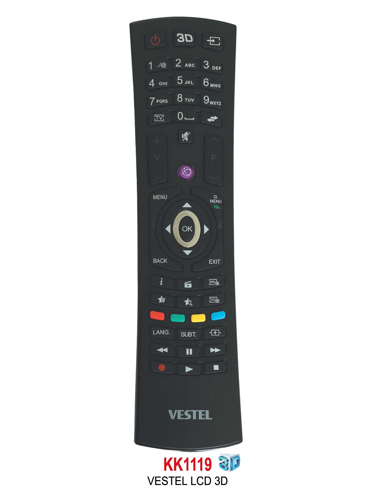 VESTEL LCD 3D KUMANDA VESTEL LCD 3D KUMANDA