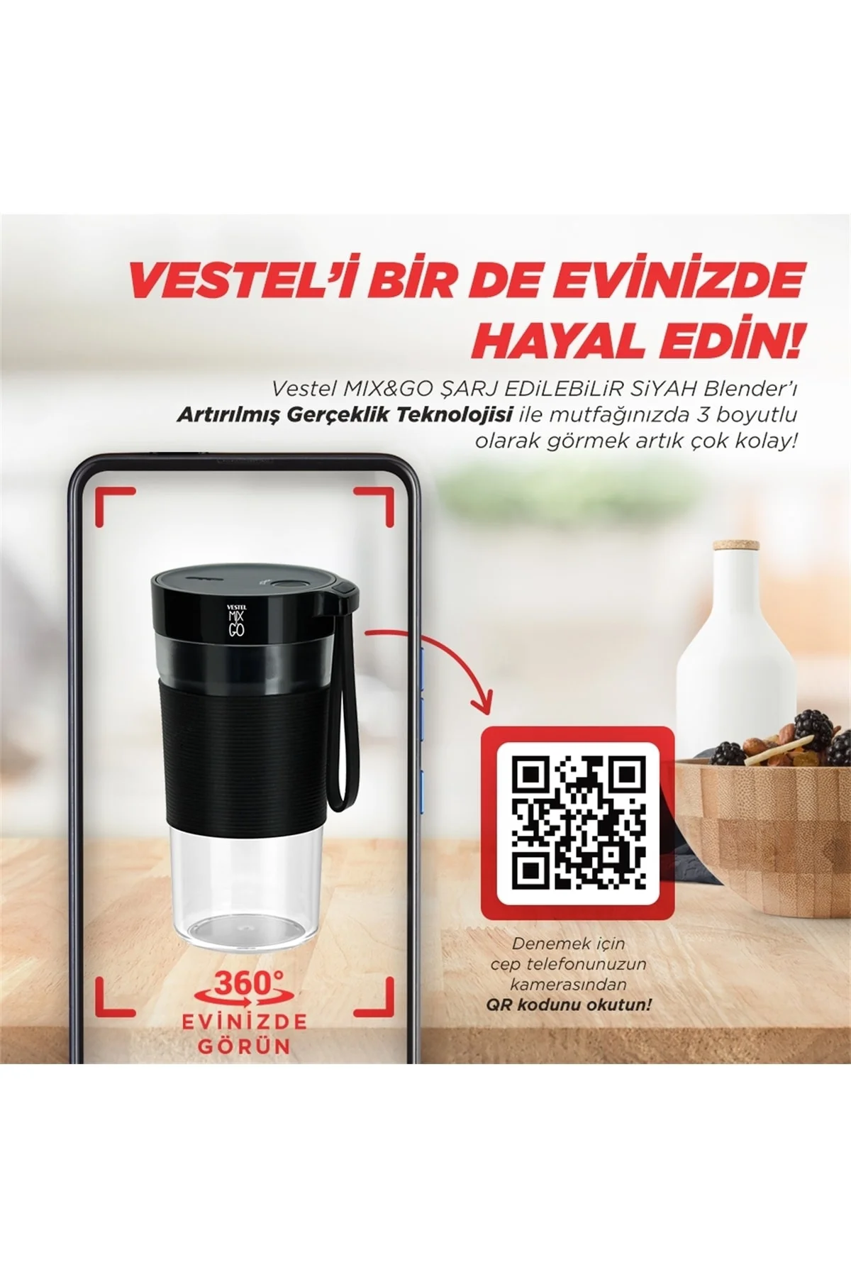 Vestel Mix Go Şarj Edilebilir Blender Fiyatı, Yorumları ve Özellikleri