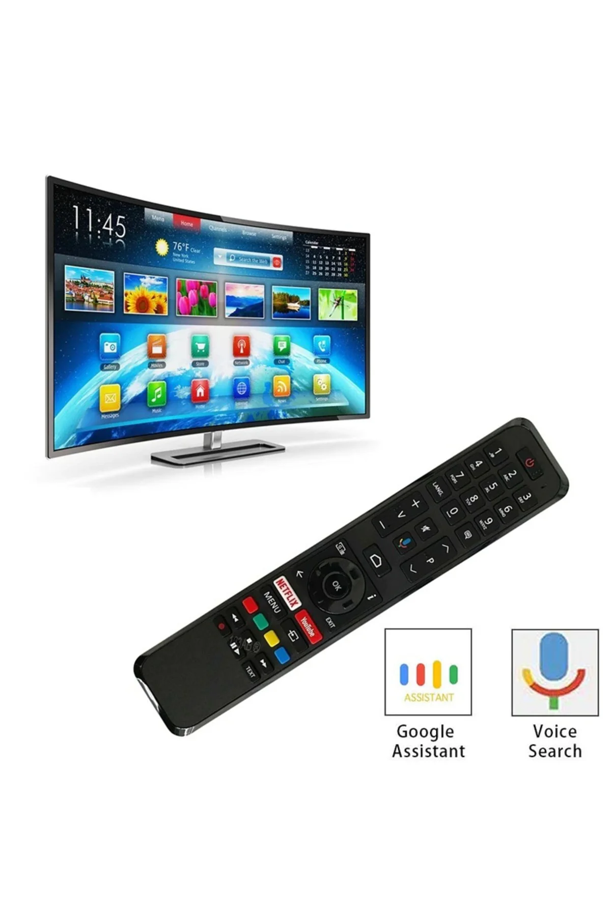 Vestel Rc43161 Smart Led Tv Kumandası Mikrofonlu