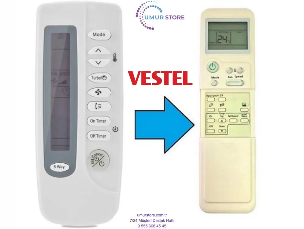 Vestel- Samsung Uyumlu Klima Kumandası Vestel- Samsung Uyumlu Klima Kumandası