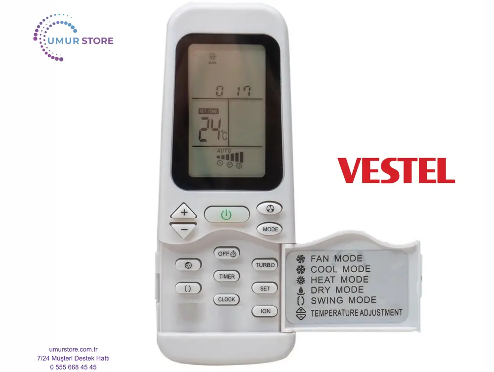Vestel SX-24 Adore Uyumlu Klima Kumandası Vestel SX-24 Adore Uyumlu Klima Kumandası