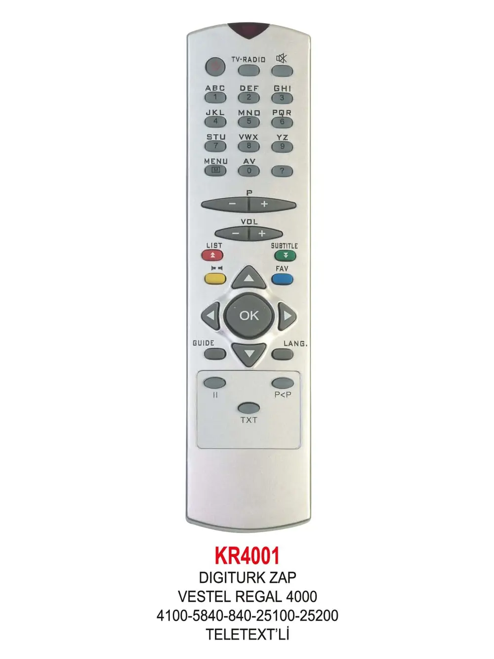 VESTEL TELETEXT’Lİ UYDU KUMANDA VESTEL TELETEXT’Lİ UYDU KUMANDA