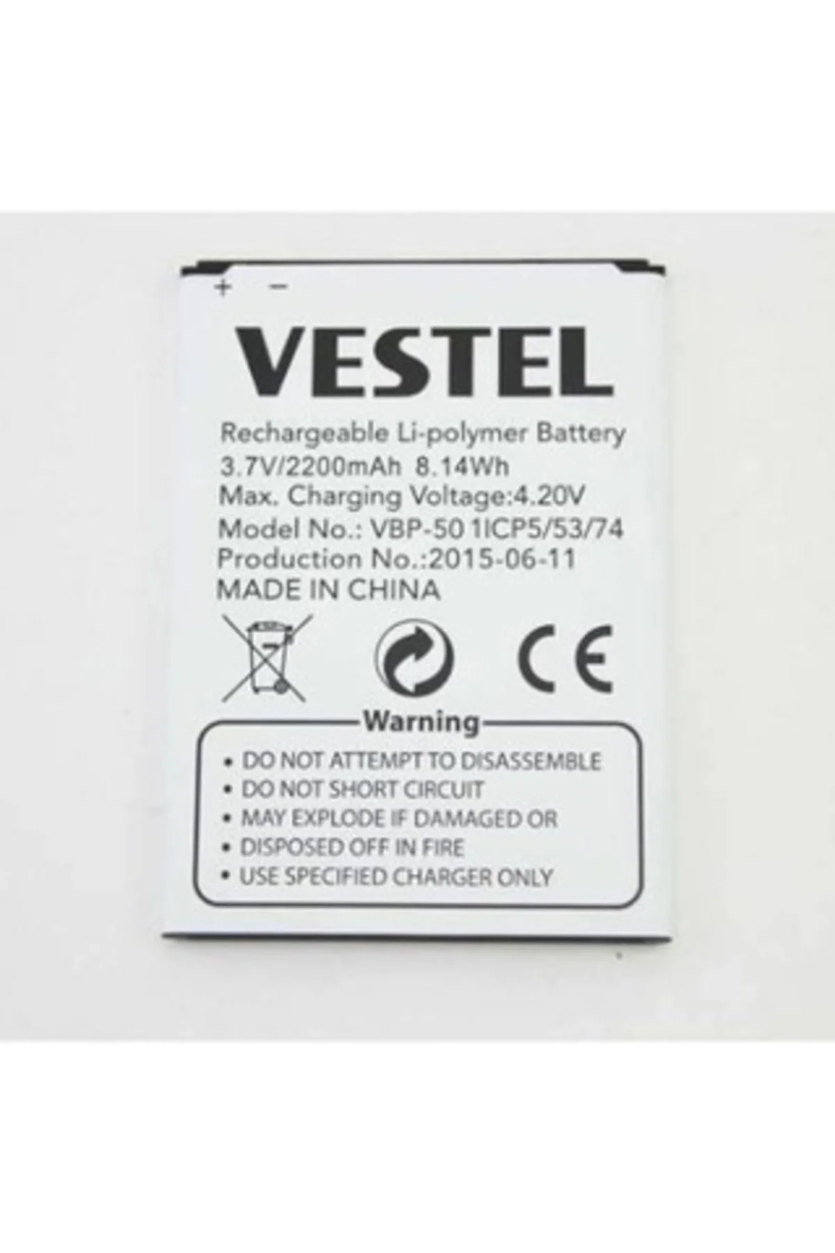Vestel Venüs 5.0 V 5.0 X Pil Batarya VBP-50 İthal