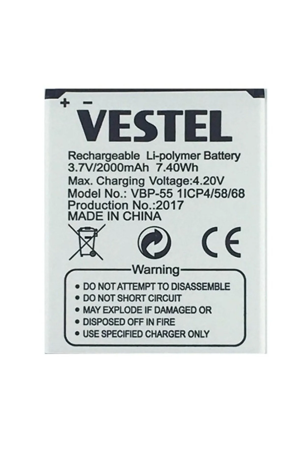 Vestel Venüs 5.5 Pil Batarya 5.5X 5.5V Vbp-55 İthal