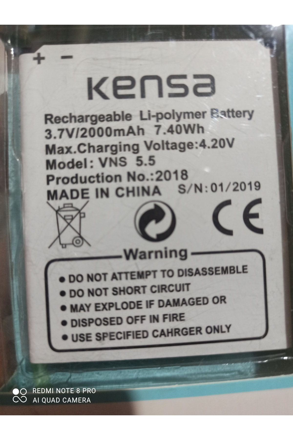 Vestel Venus 5.5 V Vestel Venüs 5.5 V Sıfır Batarya Pil