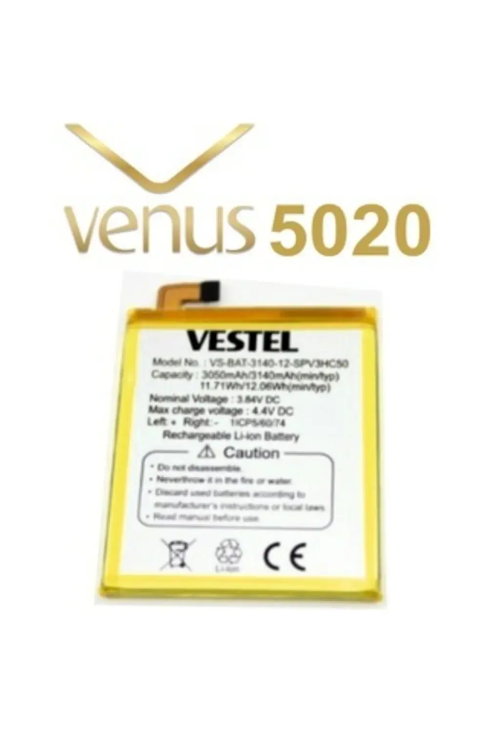 Vestel Venüs V3 5020 Pil Batarya 3050 Mah Vestel Venüs V3 5020 Pil Batarya 3050 Mah