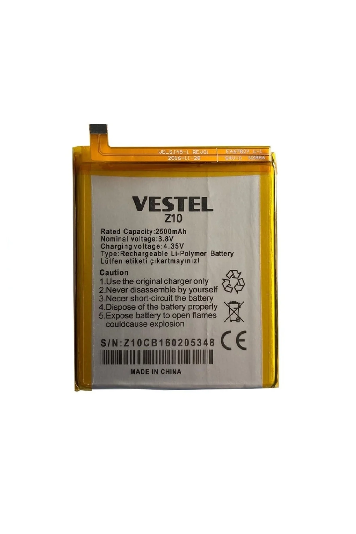 Vestel Venüs Z10 Pil Batarya ve Tamir Seti Vs-Bat-3050 - Görsel 2