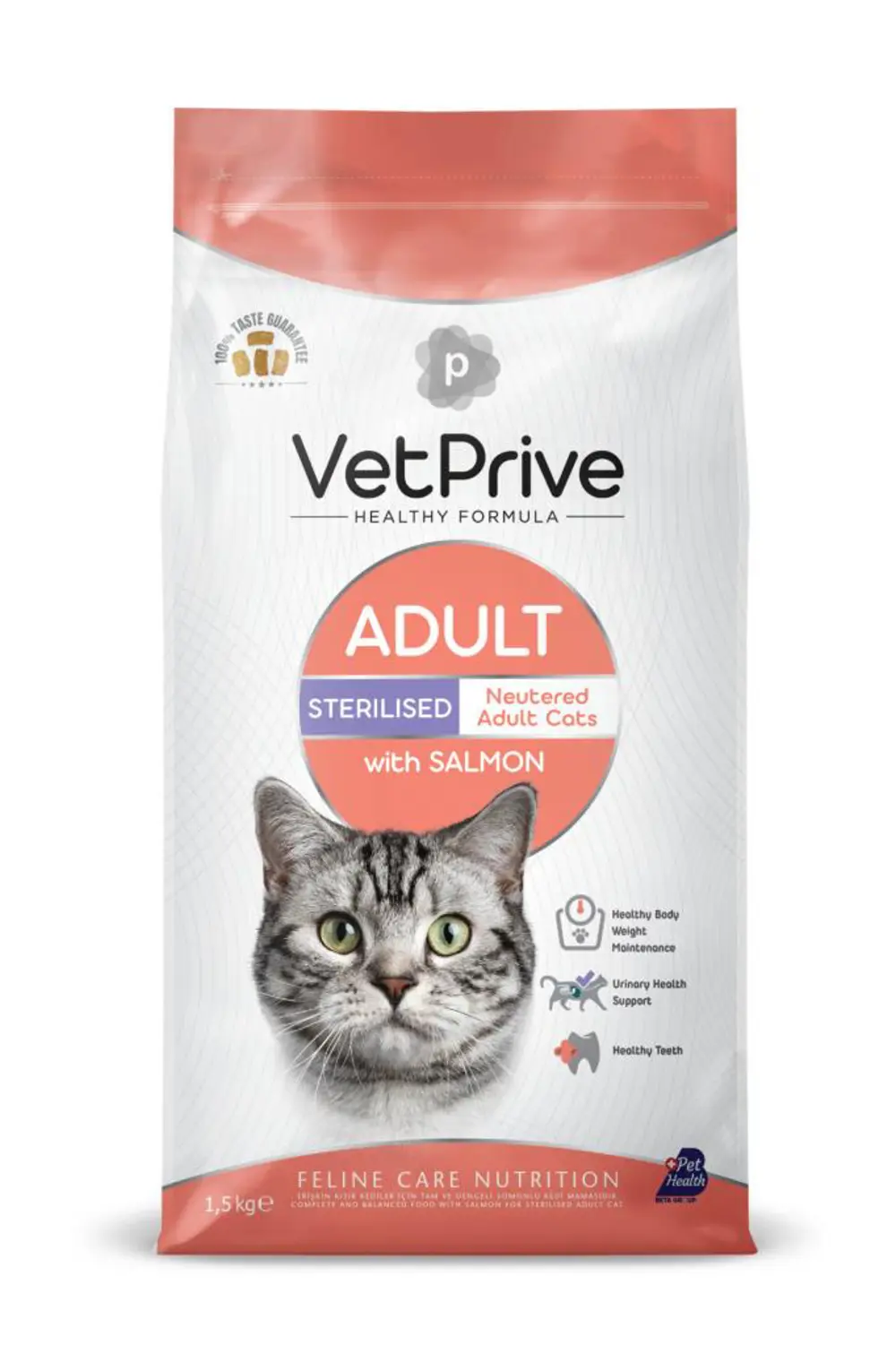 Vet Prive Sterilised Somonlu Kısırlaştırılmış Kedi Maması 1.5 Kg