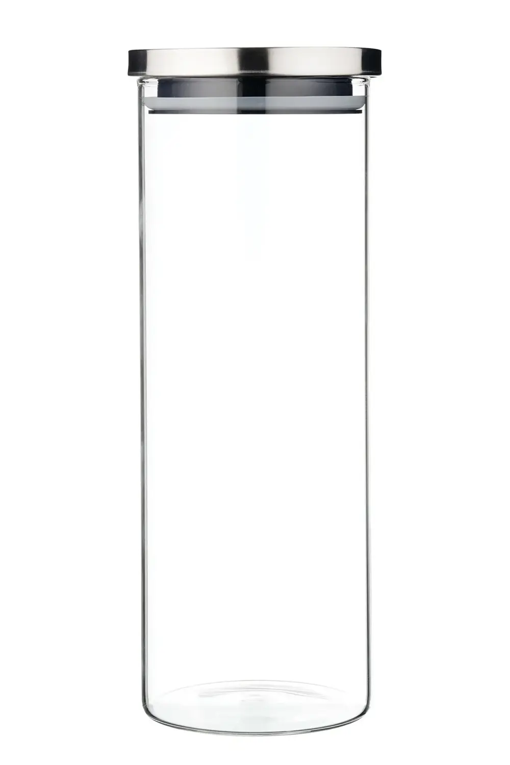 Vetro Yuvarlak Çelik Kapak Cam Saklama Kabı Seti 5 Parça