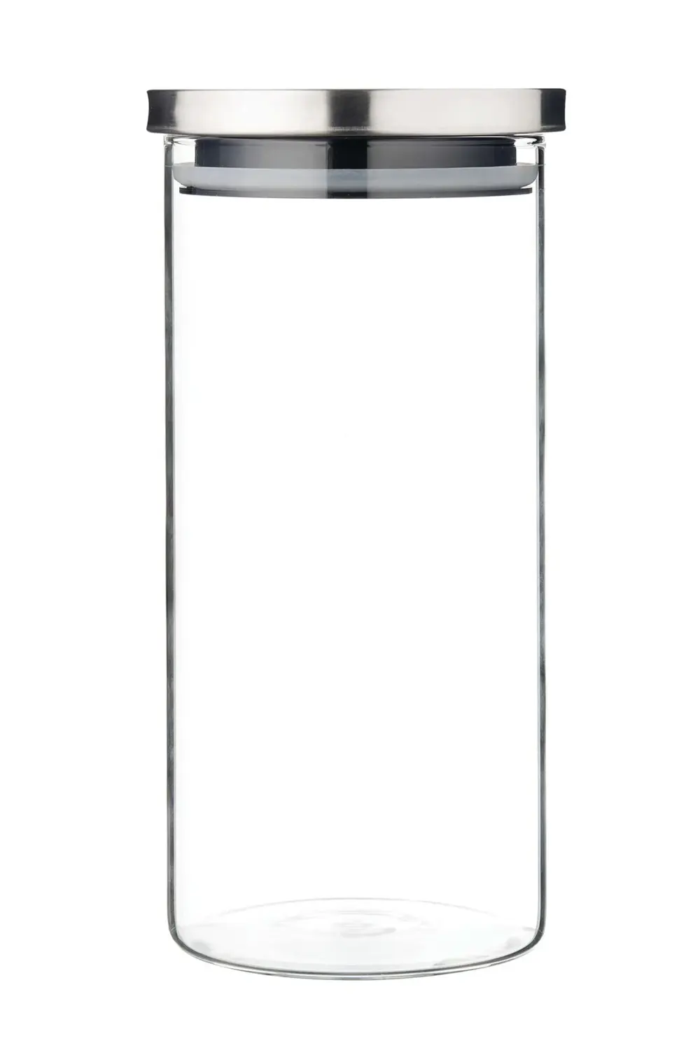 Vetro Yuvarlak Çelik Kapak Cam Saklama Kabı Seti 5 Parça