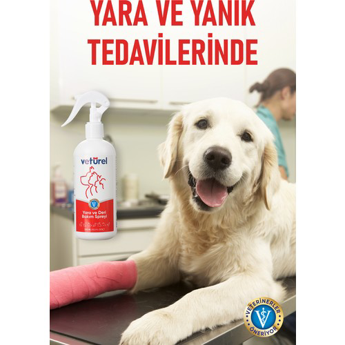 Vetürel Kedi Köpek Yara ve Deri Bakım Spreyi Refil 1000 ml