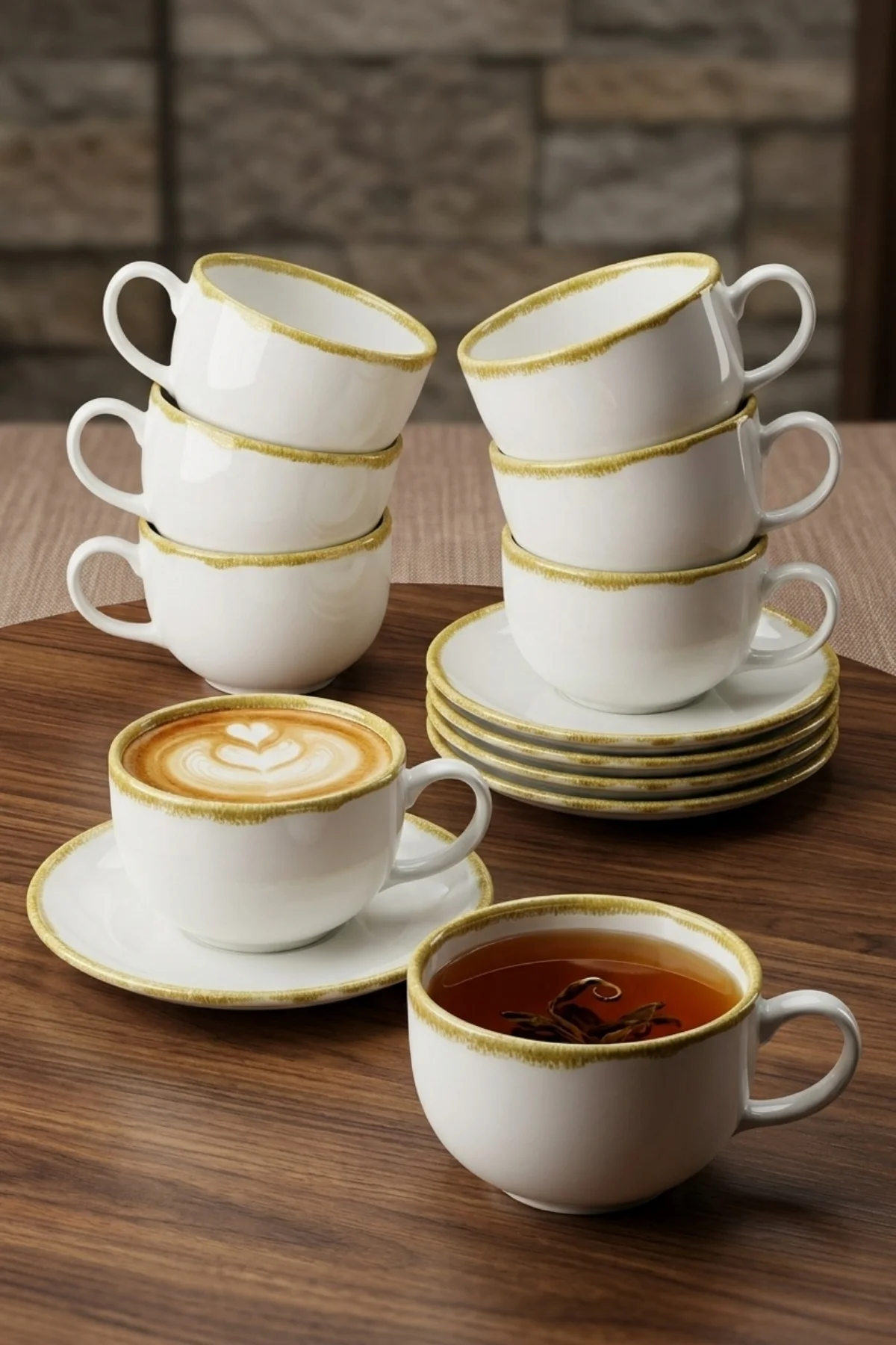 Vezura Çay-Kahve-Cappucino 6 Kişilik 12 Parça Fincan Seti Vezura Çay-Kahve-Cappucino 6 Kişilik 12 Parça Fincan Seti