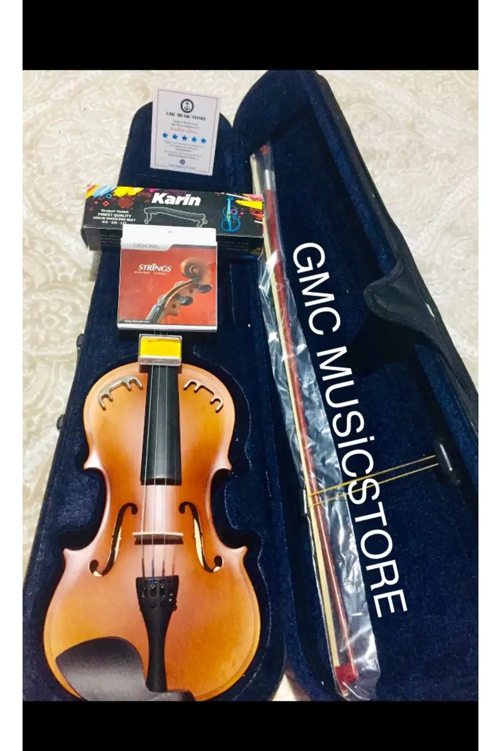 Vg001x44 Keman + Keman Susturucu + Keman Yastığı + Keman Takım Te