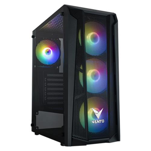 Vento Vg15fe Mid Tower, 650W 80+ Siyah, Temperli Cam, Rgb, Atx Gaming K