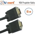 VGA 15m Video Projektör kablosu, Gold Plated