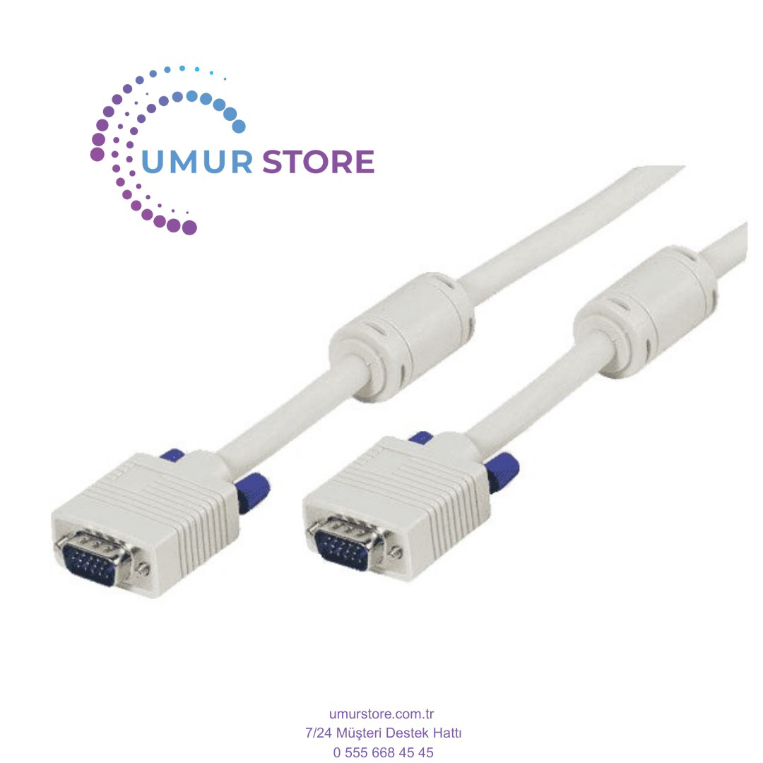 VGA 1.8 mt Kablo Erkek-Erkek NV301 Beyaz VGA 1.8 mt Kablo Erkek-Erkek NV301 Beyaz