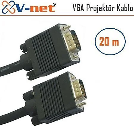 VGA 20m Video Projektör kablosu, Gold Plated