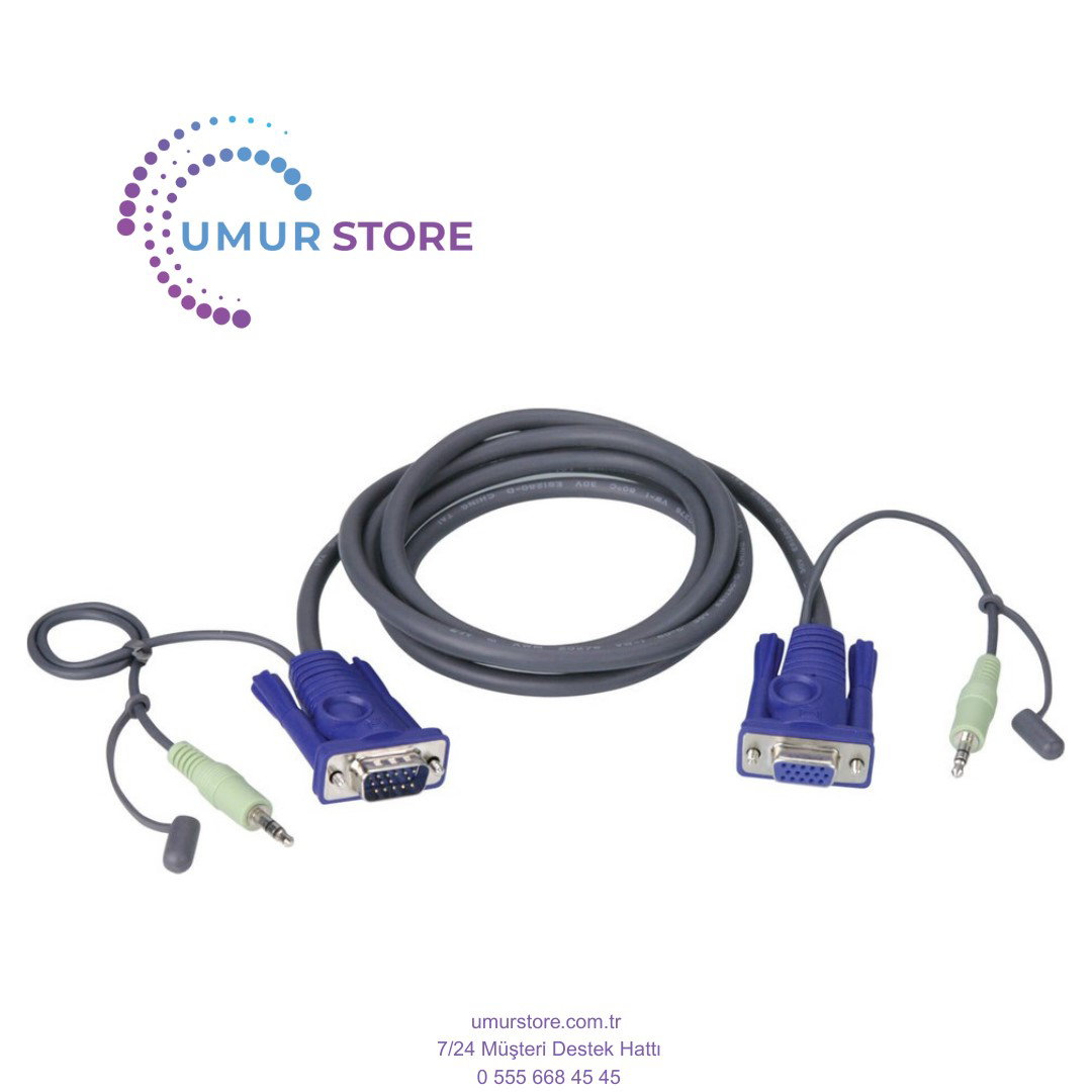 VGA Audio Kablosu - 1.8m