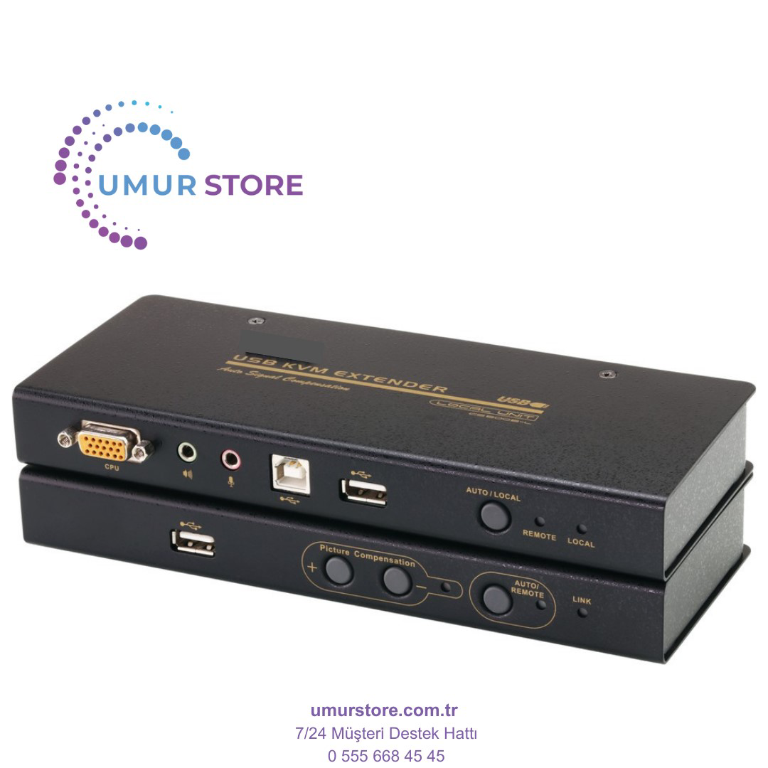 VGA Cat 5 Kvm (Keyboard/video Monitor/mouse) Mesafe Uzatma Cihazı