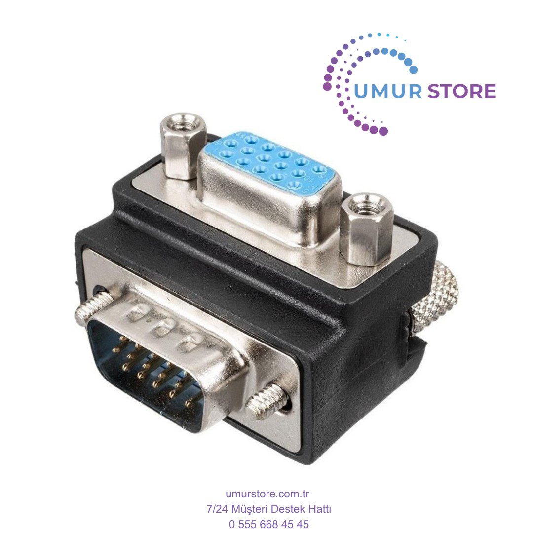 VGA Dişi Çevirici 90° Derece L Tip