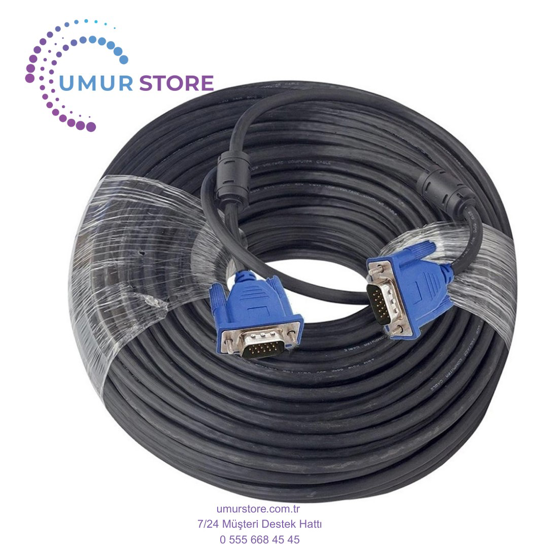 VGA Kablo 15PİN E/e 3+4 Fi̇ltreli̇ 30MT