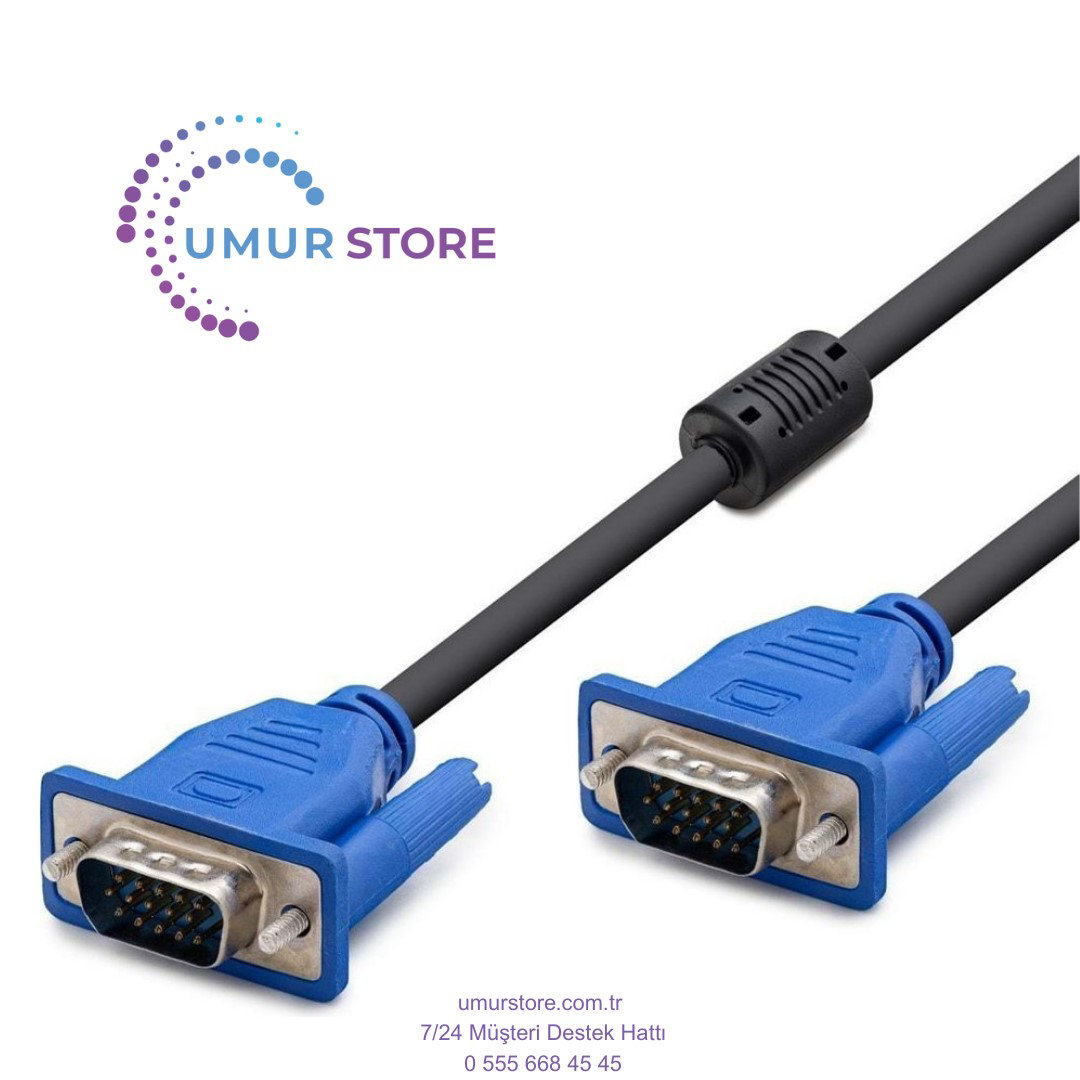 VGA Kablo Od6.0 3+4 15M Siyah