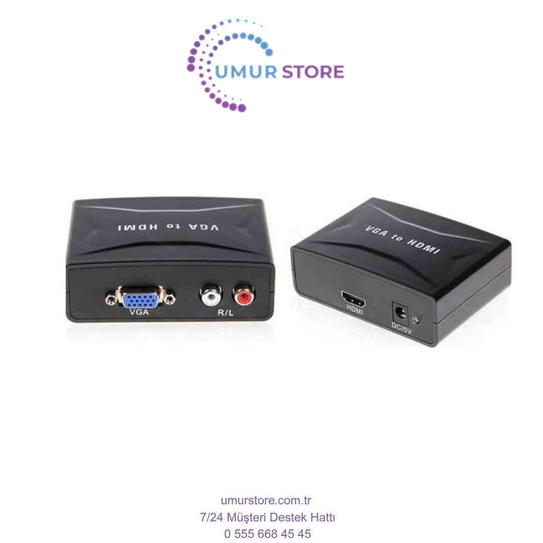 Vga To Hdmi Çevirici Dönüştürücü
