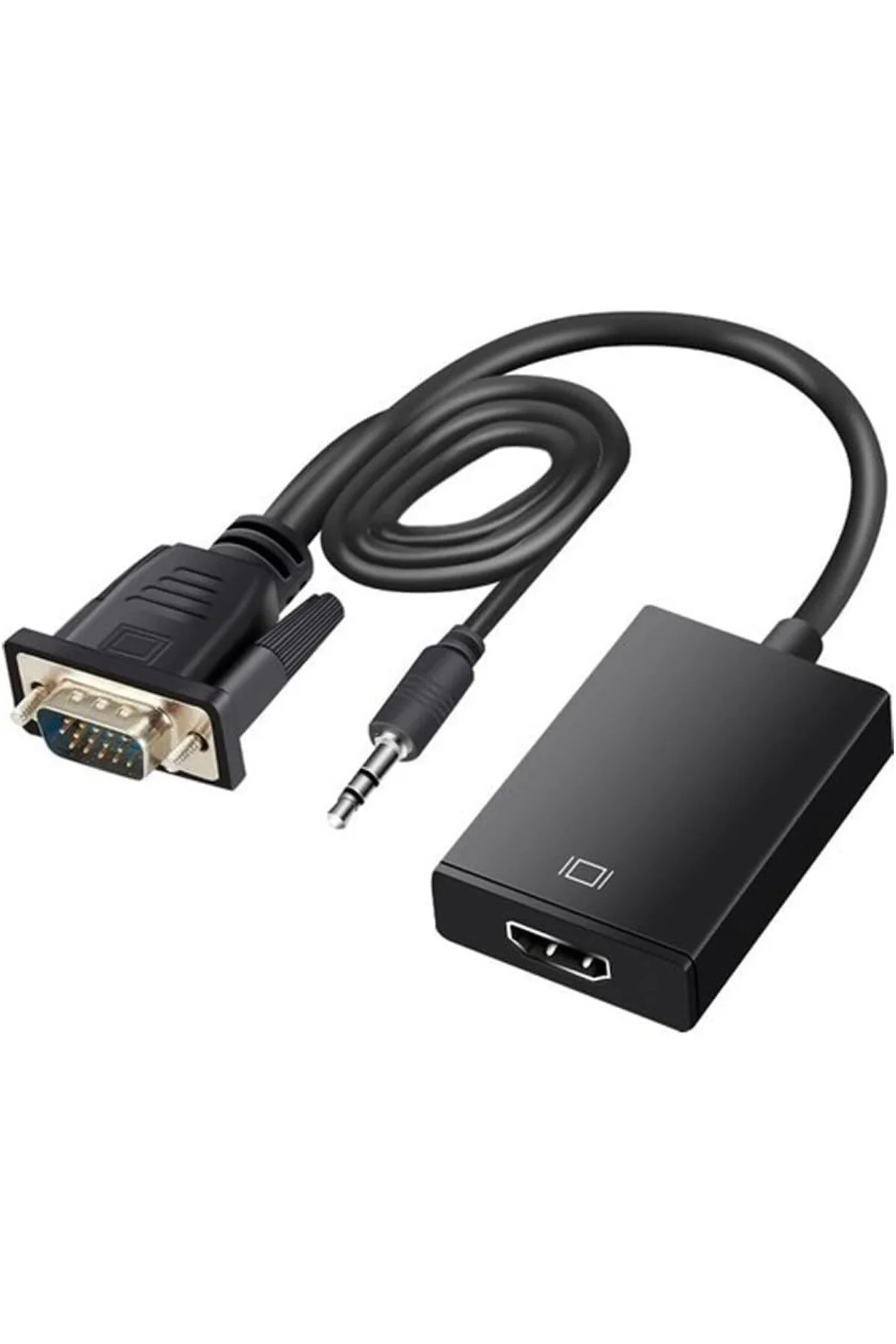 VGA to HDMI Çevirici Adaptör 3.5 Mm Ses Girişli