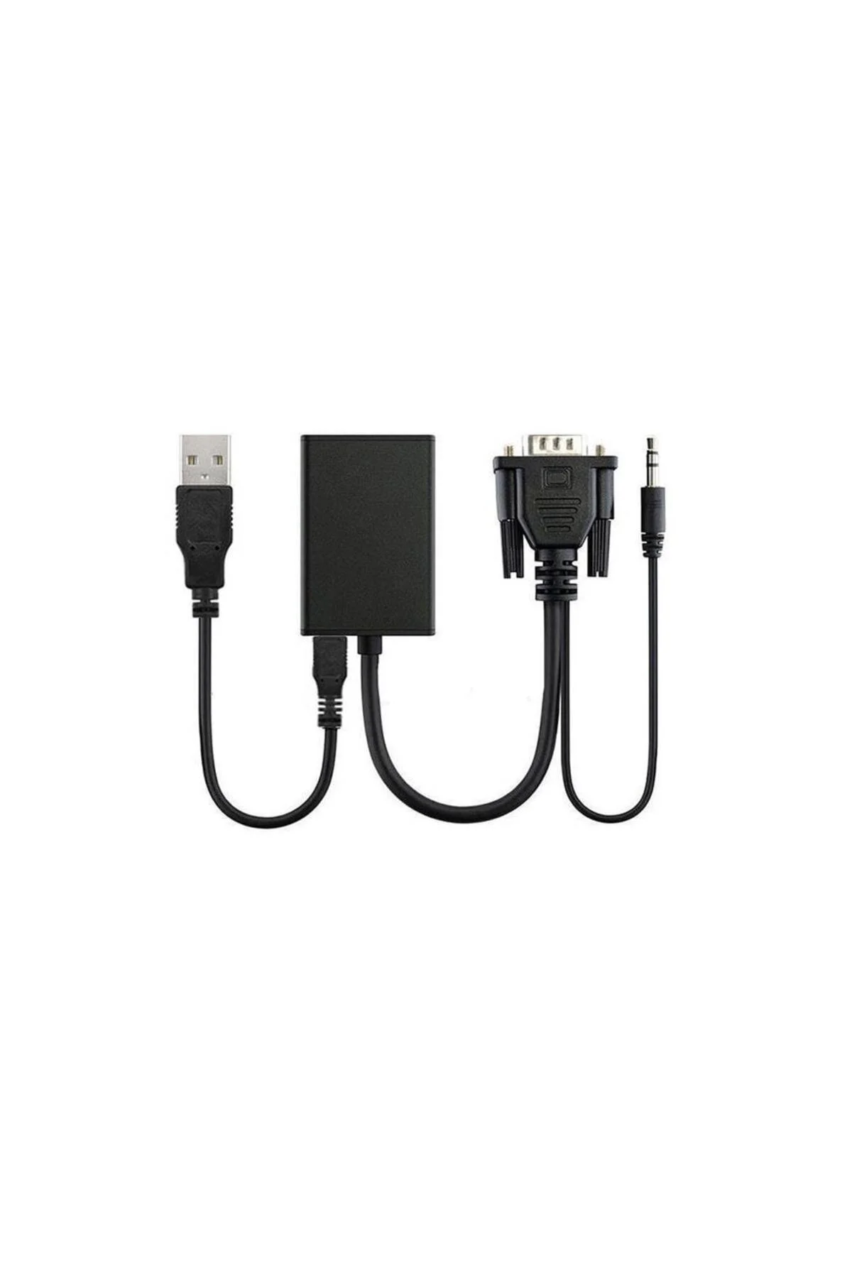 Vga to Hdmi Çevirici Kablo Ses Çıkışlı Vga Dişi Hdmi Erkek