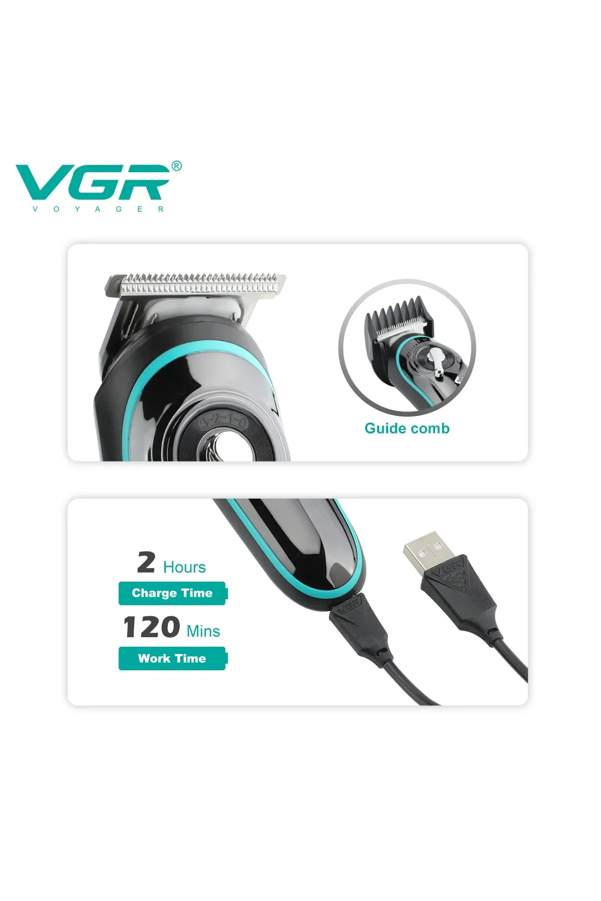 Vgr V-075 T Bıçak Sıfır Kesim Lcd Ekran Şarjlı Tıraş Makinesi - L