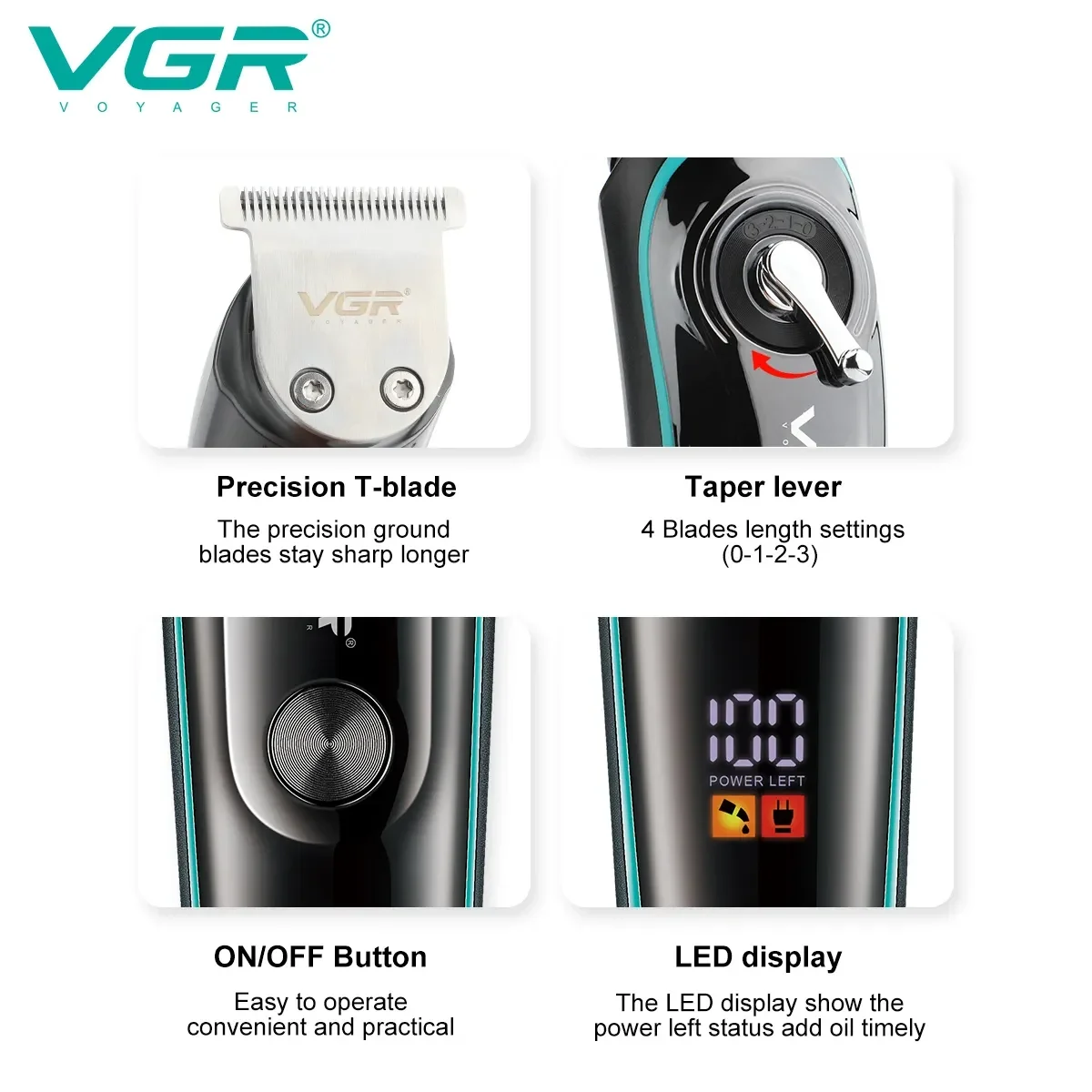 Vgr V-075 T Bıçak Sıfır Kesim Lcd Ekran Şarjlı Tıraş Makinesi Fiyatı, Yorumları ve Özellikleri