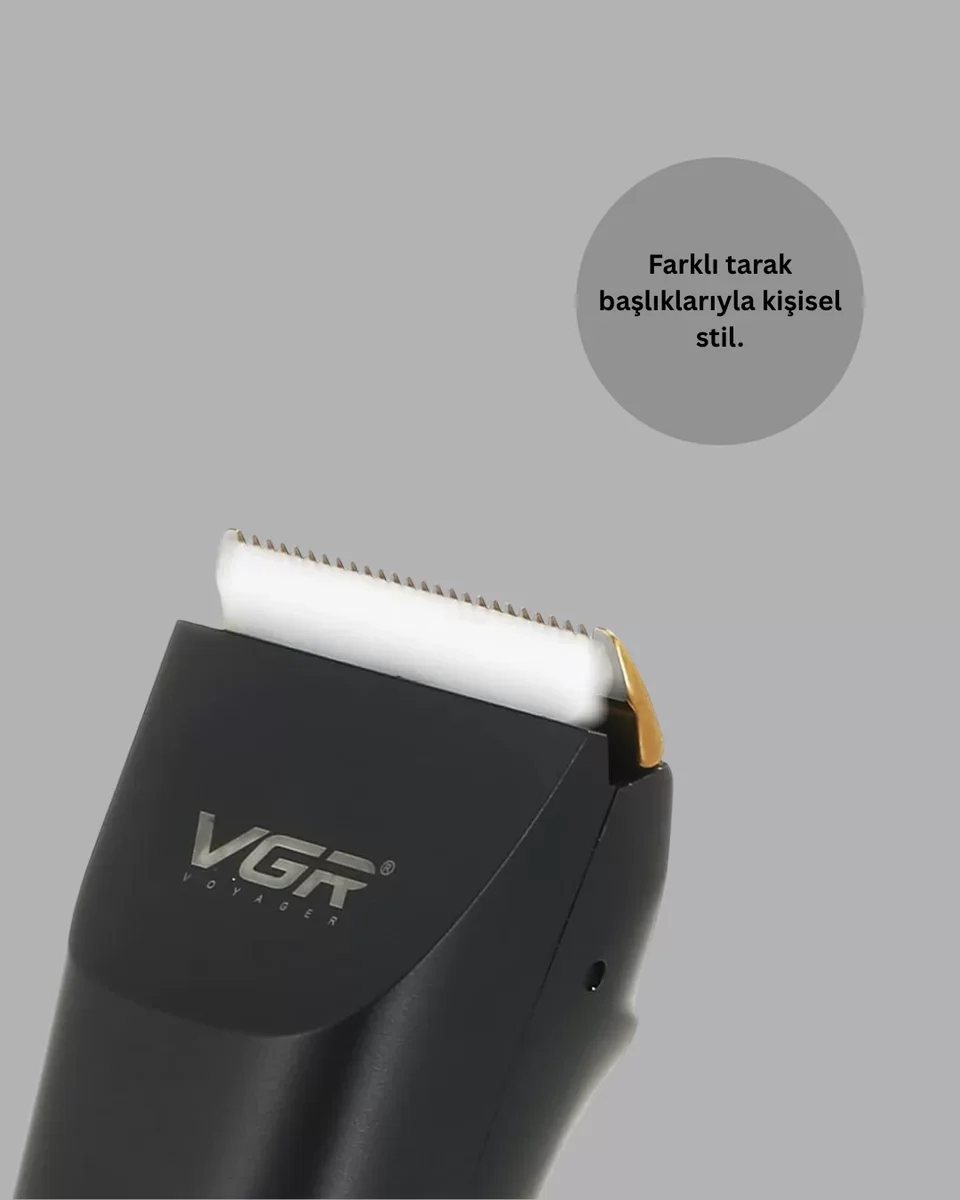 VGR V-286 Şarjlı Tıraş Makinesi Dijital Ekranlı Hızlı Şarjlı Profesyonel Kesim Seti Yeni Nesil