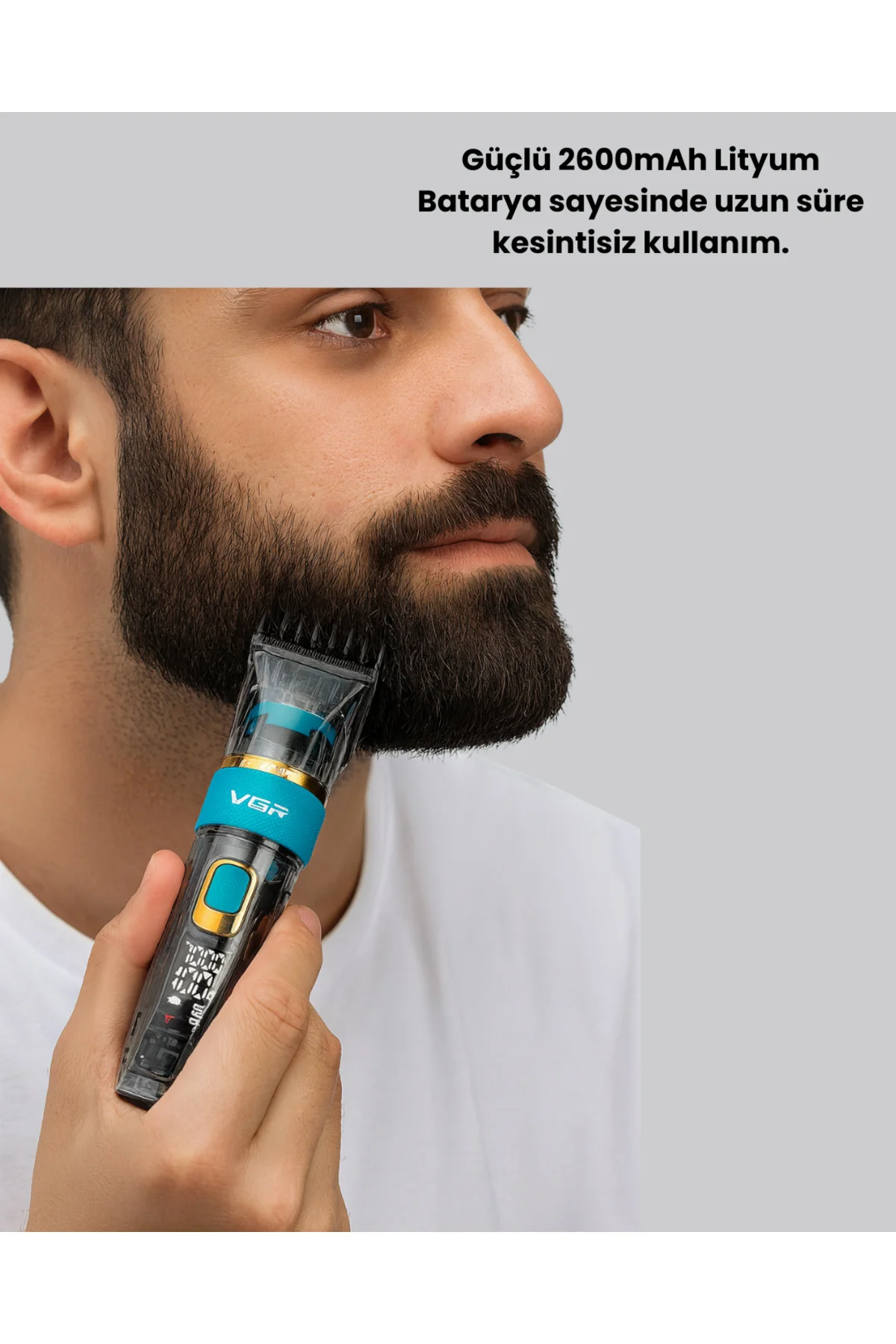 VGR V-695 Profesyonel Saç ve Sakal Kesme Makinesi Şarjlı ve Kablolu Kullanım
