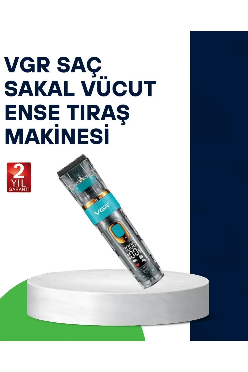 VGR V-695 Profesyonel Saç ve Sakal Kesme Makinesi Şarjlı ve Kablo