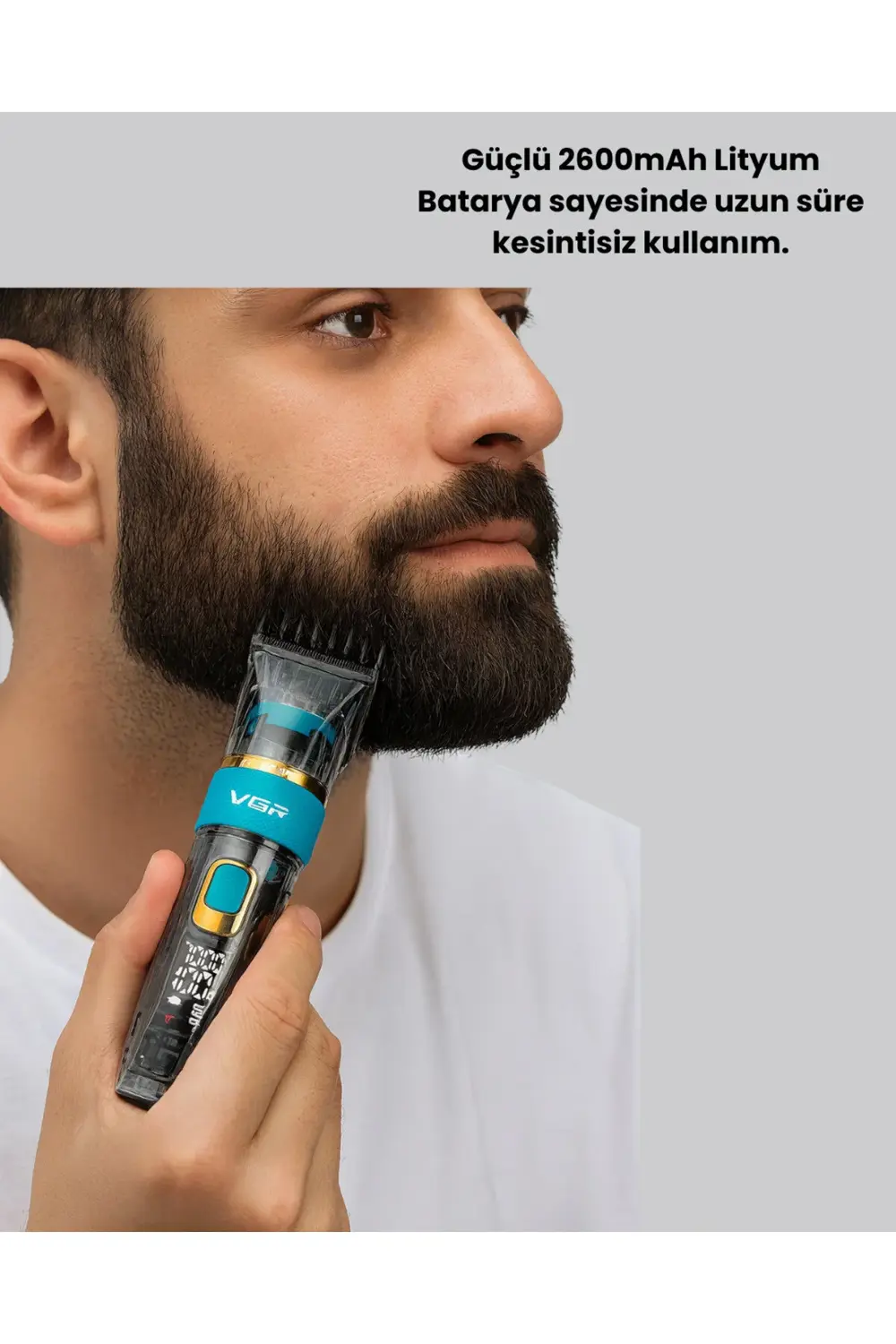 VGR V-695 Şarjlı Profesyonel Erkek Saç Sakal Tıraş Makinesi IPX7