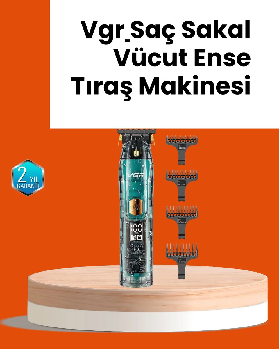 VGR V-695 Şarjlı Saç Sakal Tıraş Makinesi - 2600mAh Batarya, Zoom Tarak & 3 Kademeli Motor Fiyatı, Yorumları ve Özellikleri