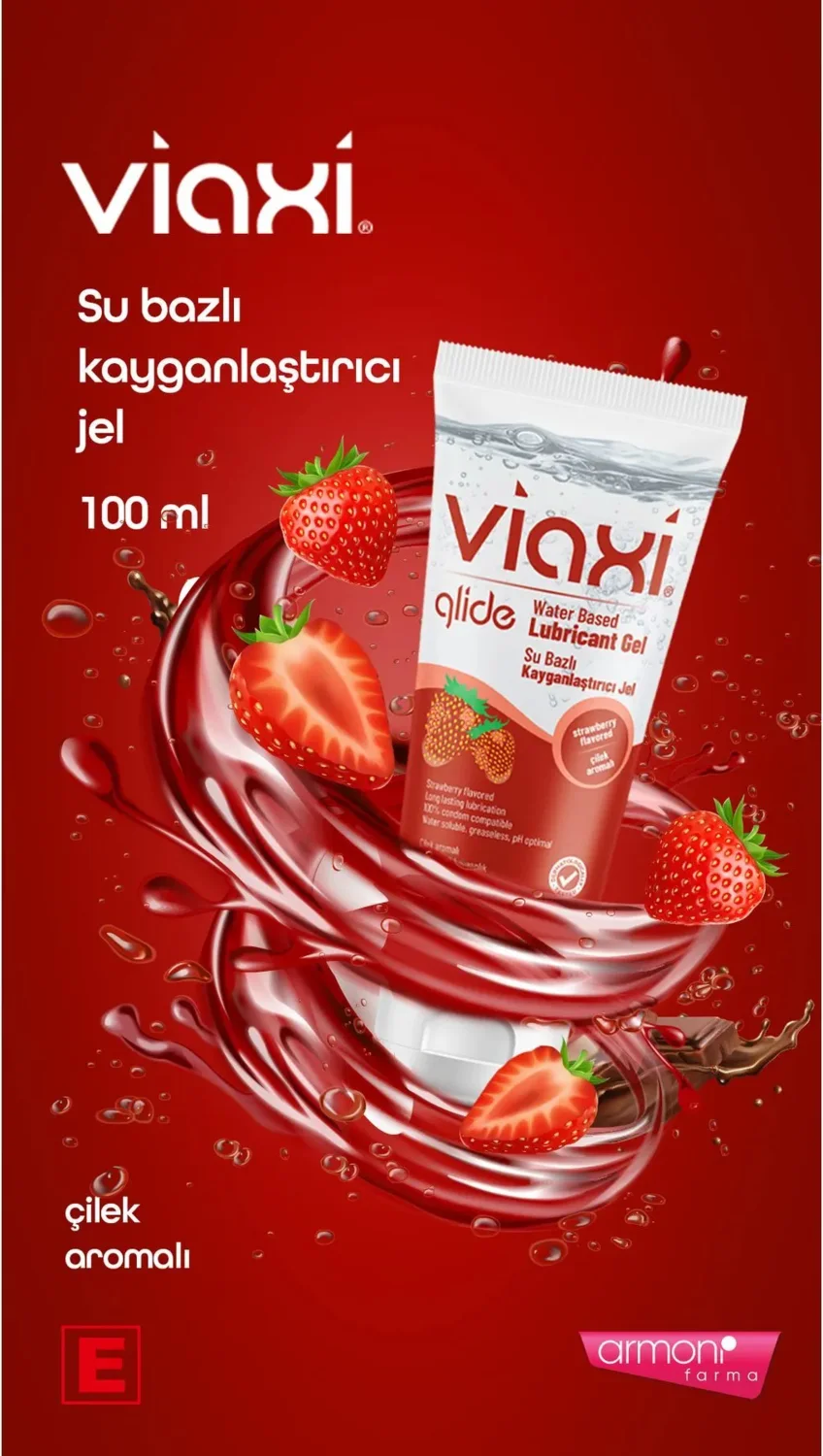 Viaxi Glide Su Bazlı Kayganlaştırıcı Jel 100 ml Çilek Aromalı Fiyatı, Yorumları ve Özellikleri