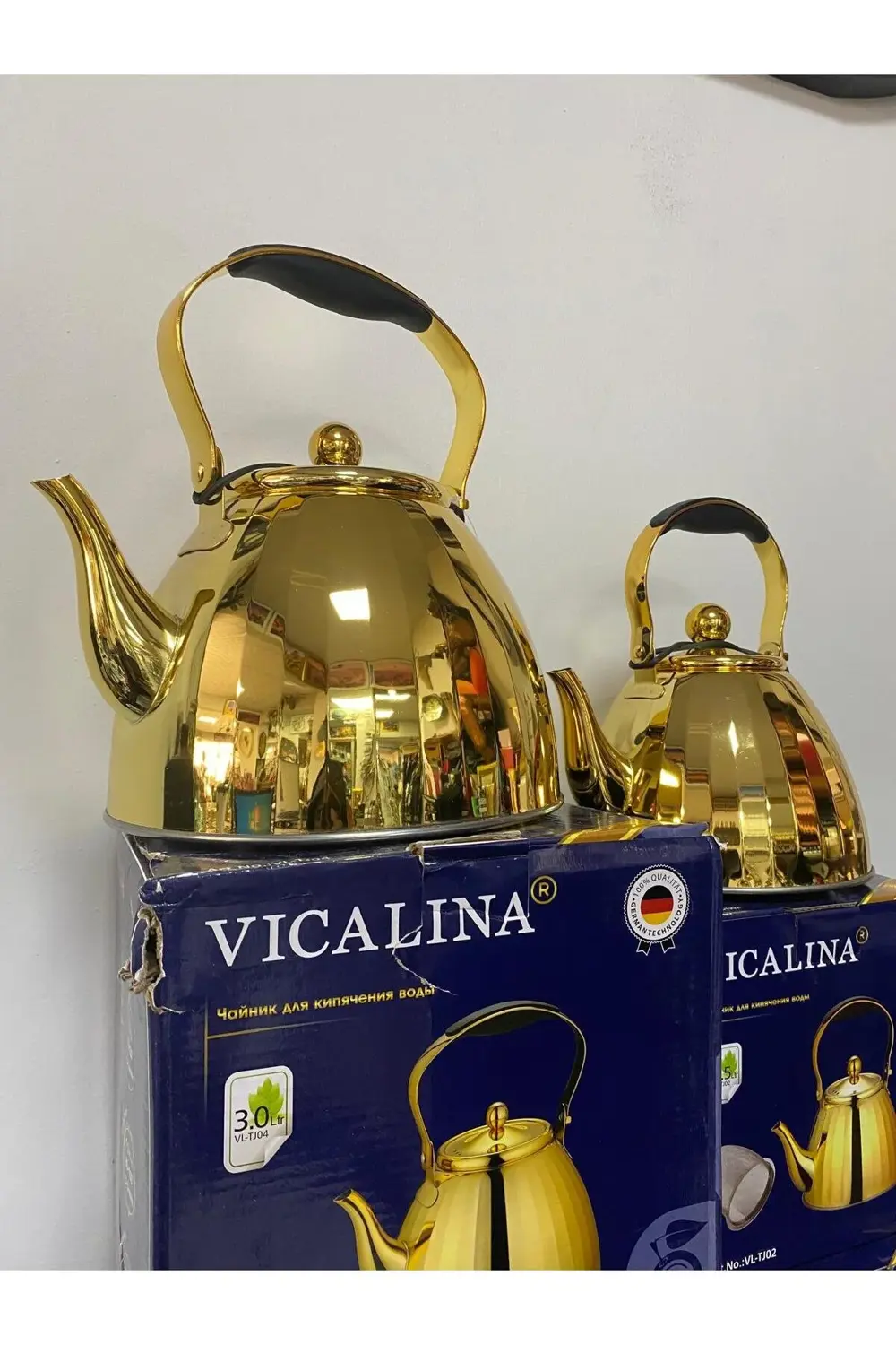 Vıcalına Tek Çaydanlık Üstten Tutmalı Model Alman Markası Paslanm