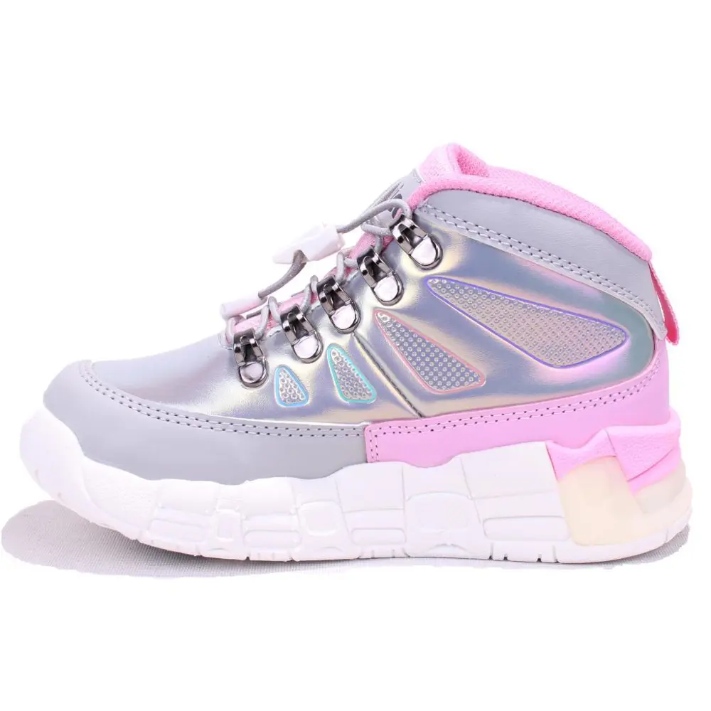 Vicco Ellen 946F24K417 Gri Ortopedik Günlük Işıklı Kız Çocuk Spor