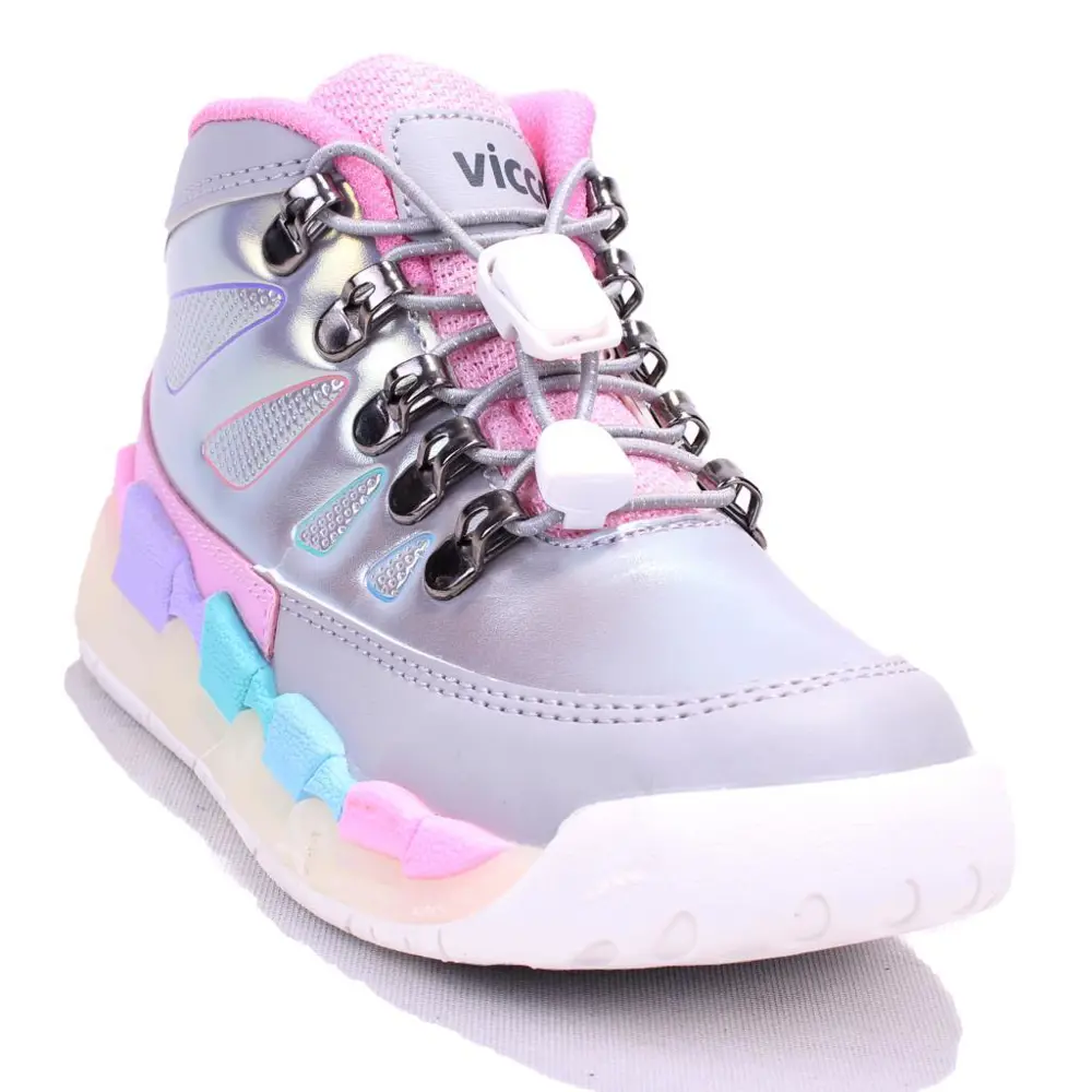 Vicco Ellen 946F24K417 Gri Ortopedik Günlük Işıklı Kız Çocuk Spor