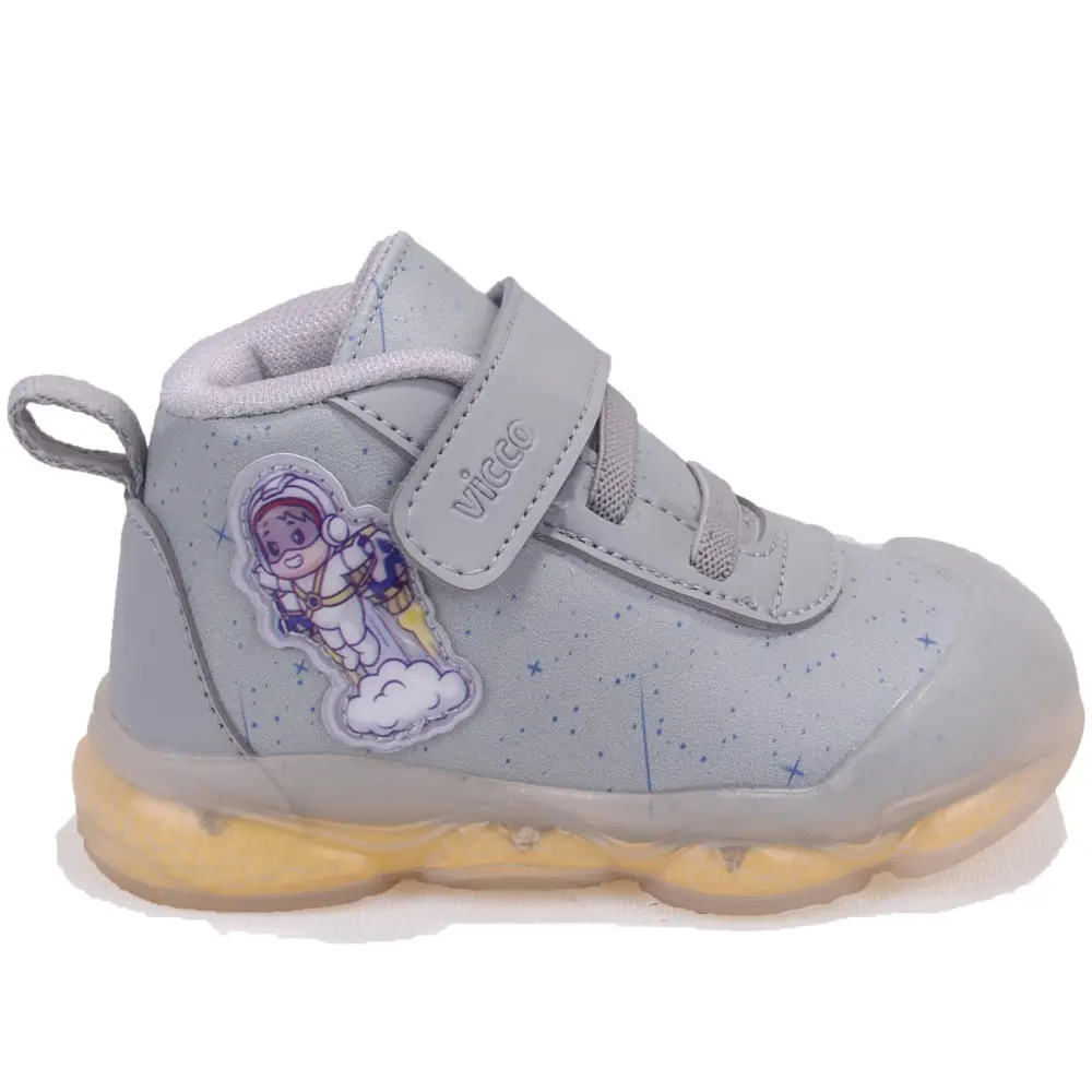 Vicco Geminis 946E25K447 Gri Ortopedik Işıklı Erkek Bebe Spor Bot