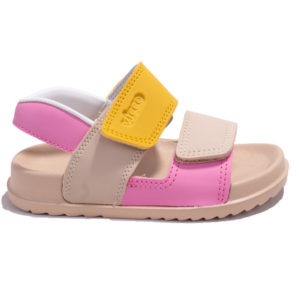 Vicco  Krixi 321F23y252 Bej Ortopedik Günlük Kiz Çocuk Spor Sandal